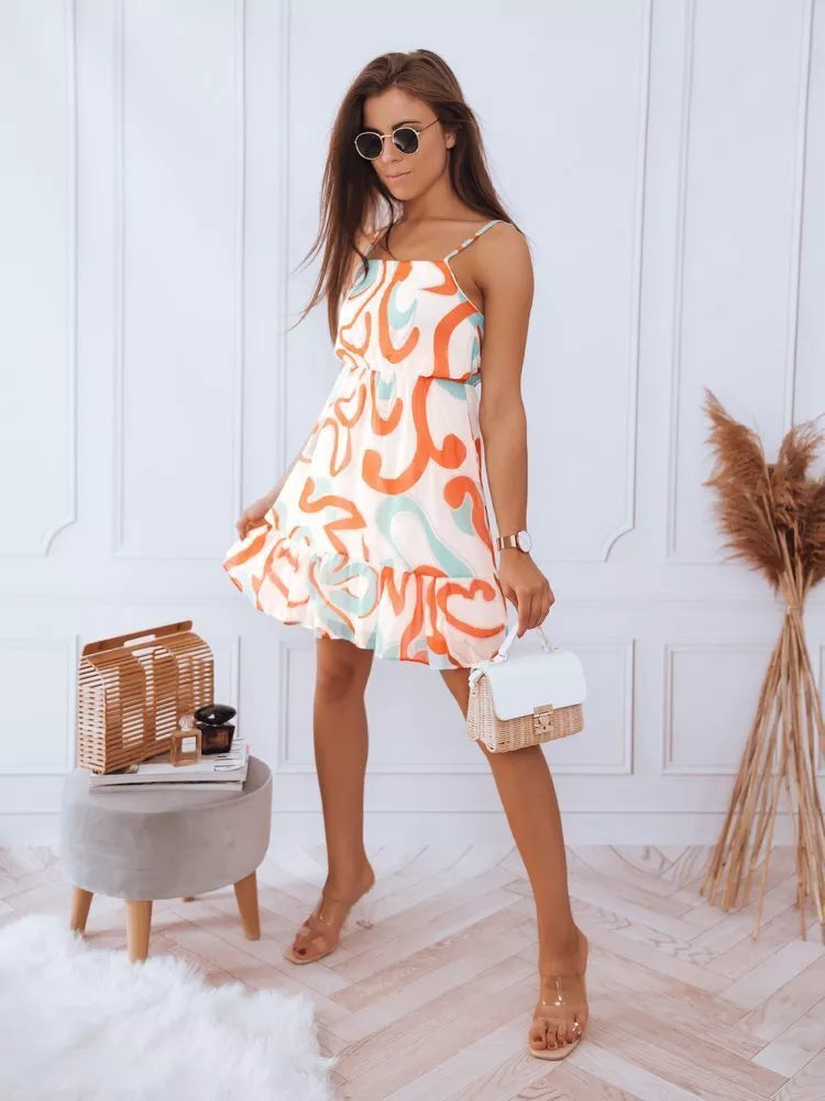 Sieviešu vasaras kleita balta Dilon