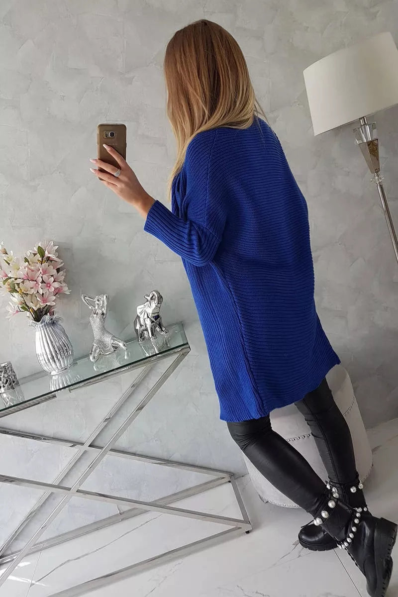 Sieviešu zils kardigans Nave