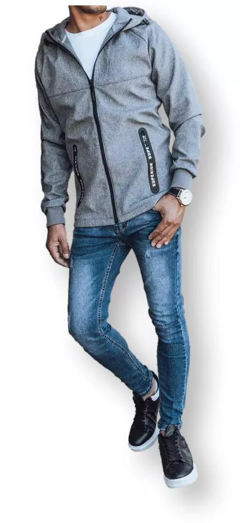 Softshell pelēka vīriešu jaka Sofi