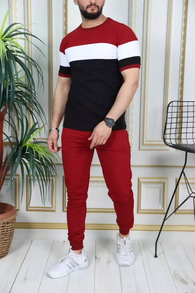 Sporta komplekts melns - sarkans Rader