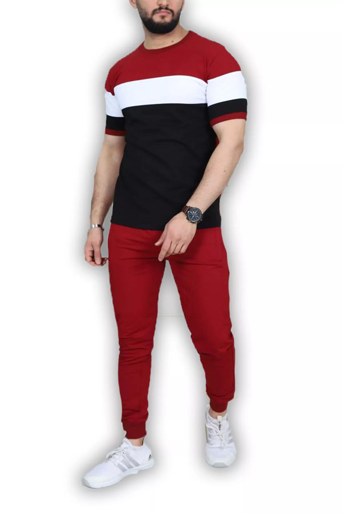 Sporta komplekts melns - sarkans Rader