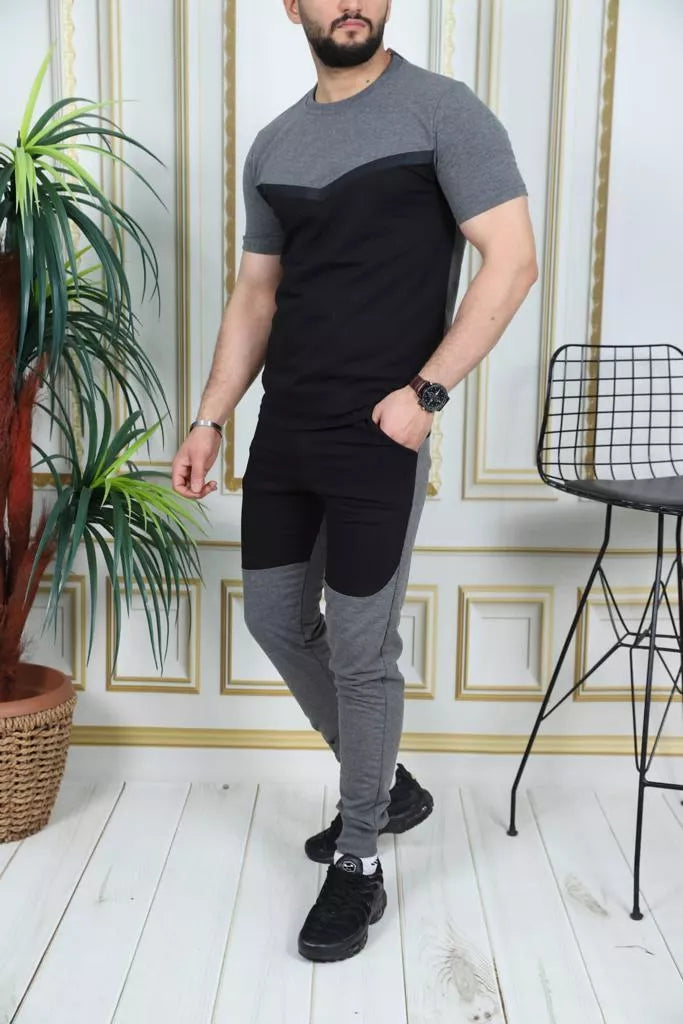 Sporta komplekts tumši pelēks - melns Karter