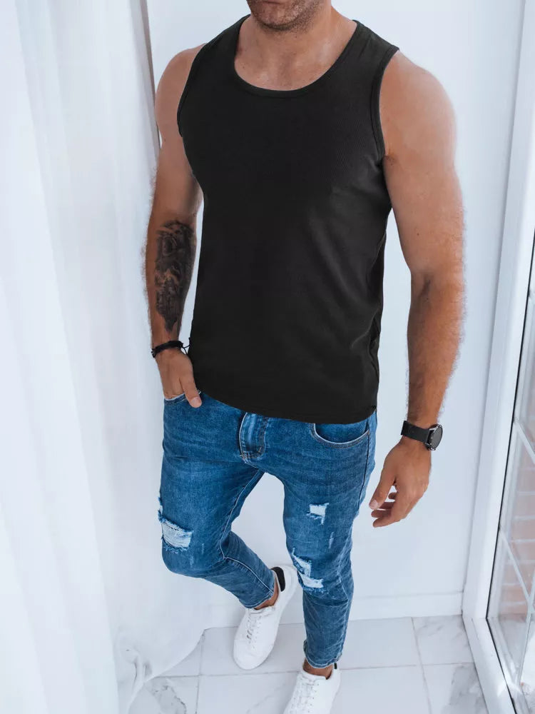 Bezpiedurkņu T-krekls melns Korel