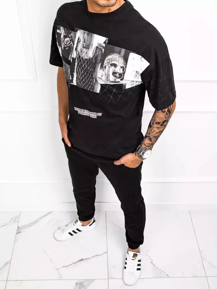 Vīriešu T-krekls melnā krāsā Tiron