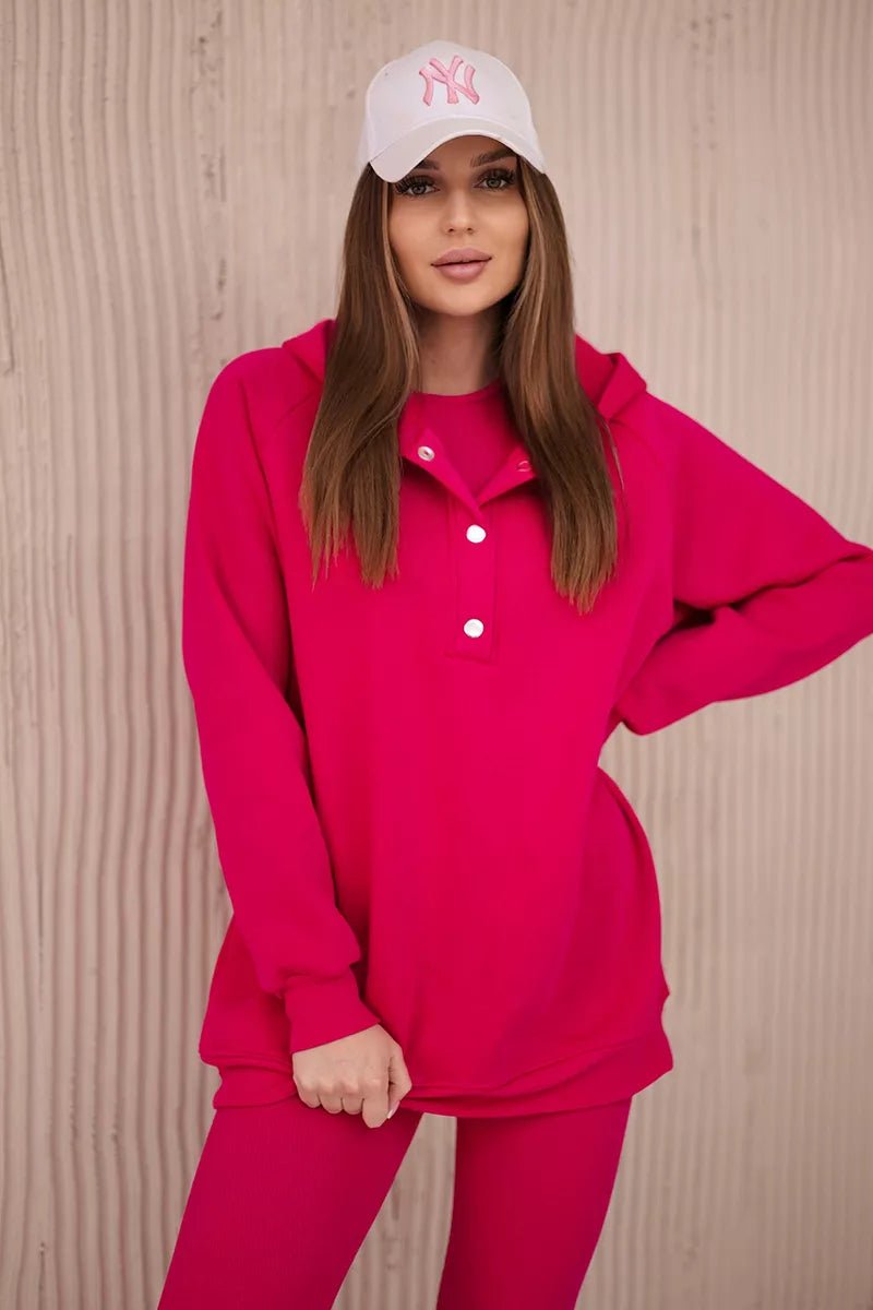 Trīsdaļīgs sieviešu komplekts spilgti rozā krāsā Sitin