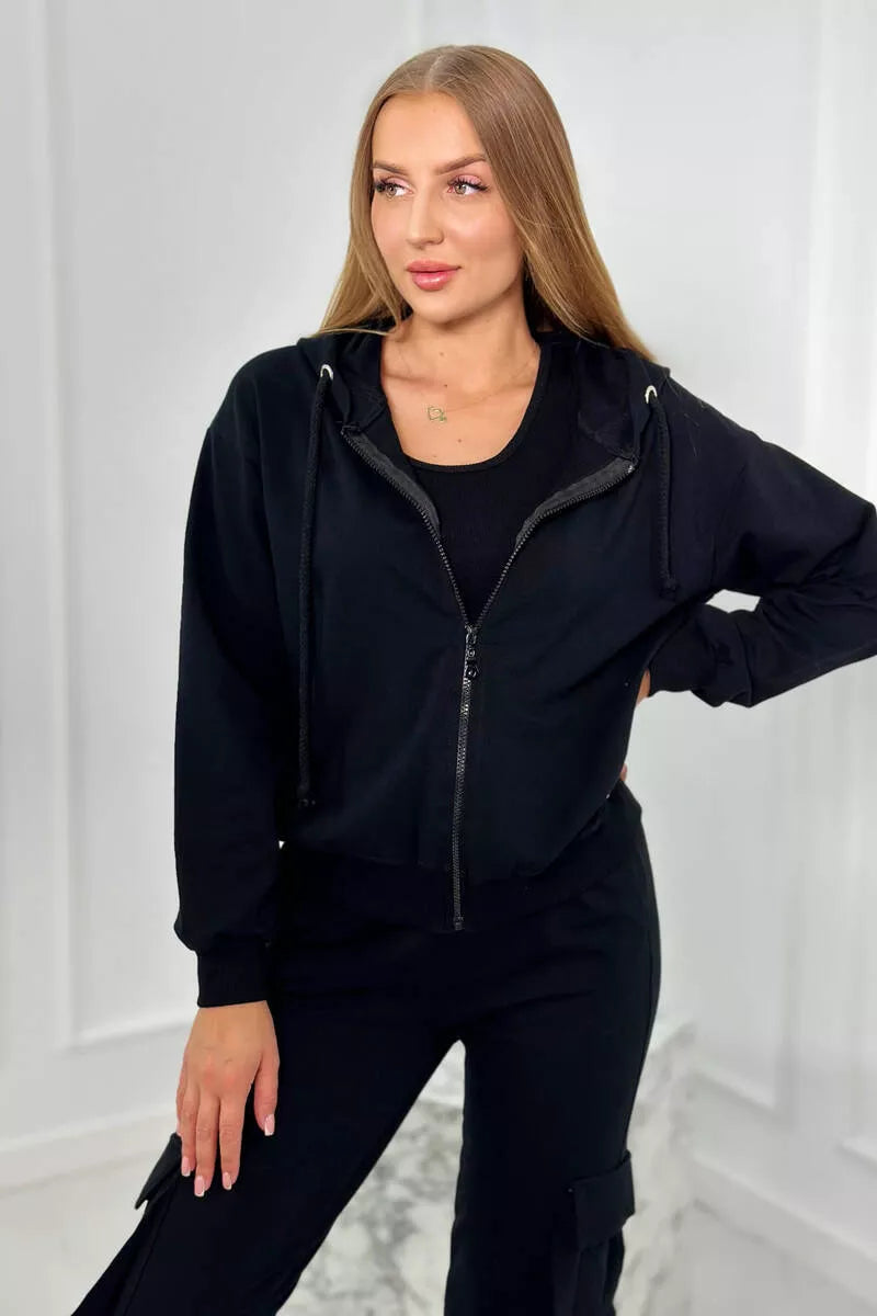 Trīsdaļīgs sieviešu melns komplekts Lovet