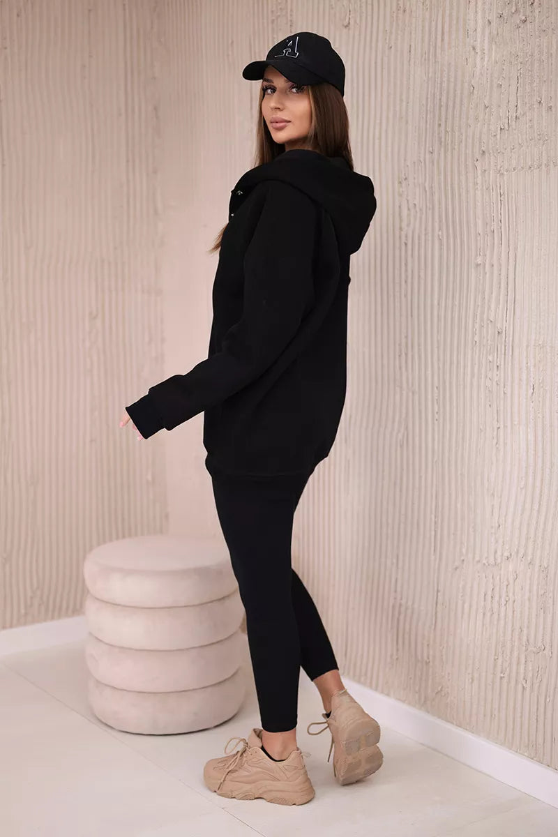 Trīsdaļīgs sieviešu melns komplekts Sitin 