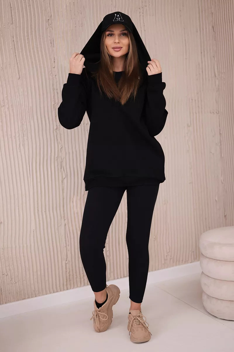 Trīsdaļīgs sieviešu melns komplekts Sitin 