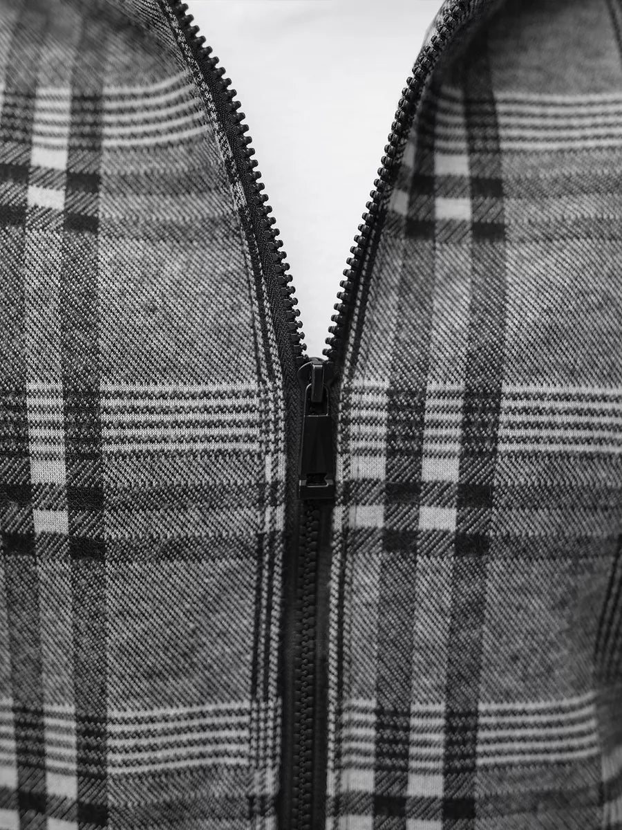 Tumši pelēka vīriešu krekla stila jaka ar kapuci Rori