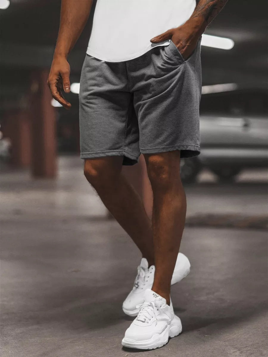 Tumši pelēki vīriešu sporta šorti Saravi