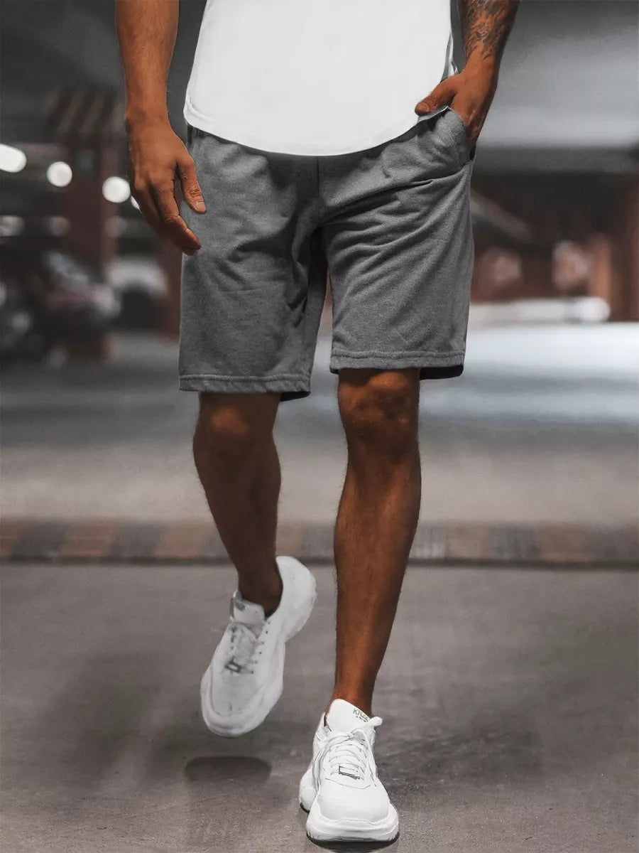 Tumši pelēki vīriešu sporta šorti Saravi