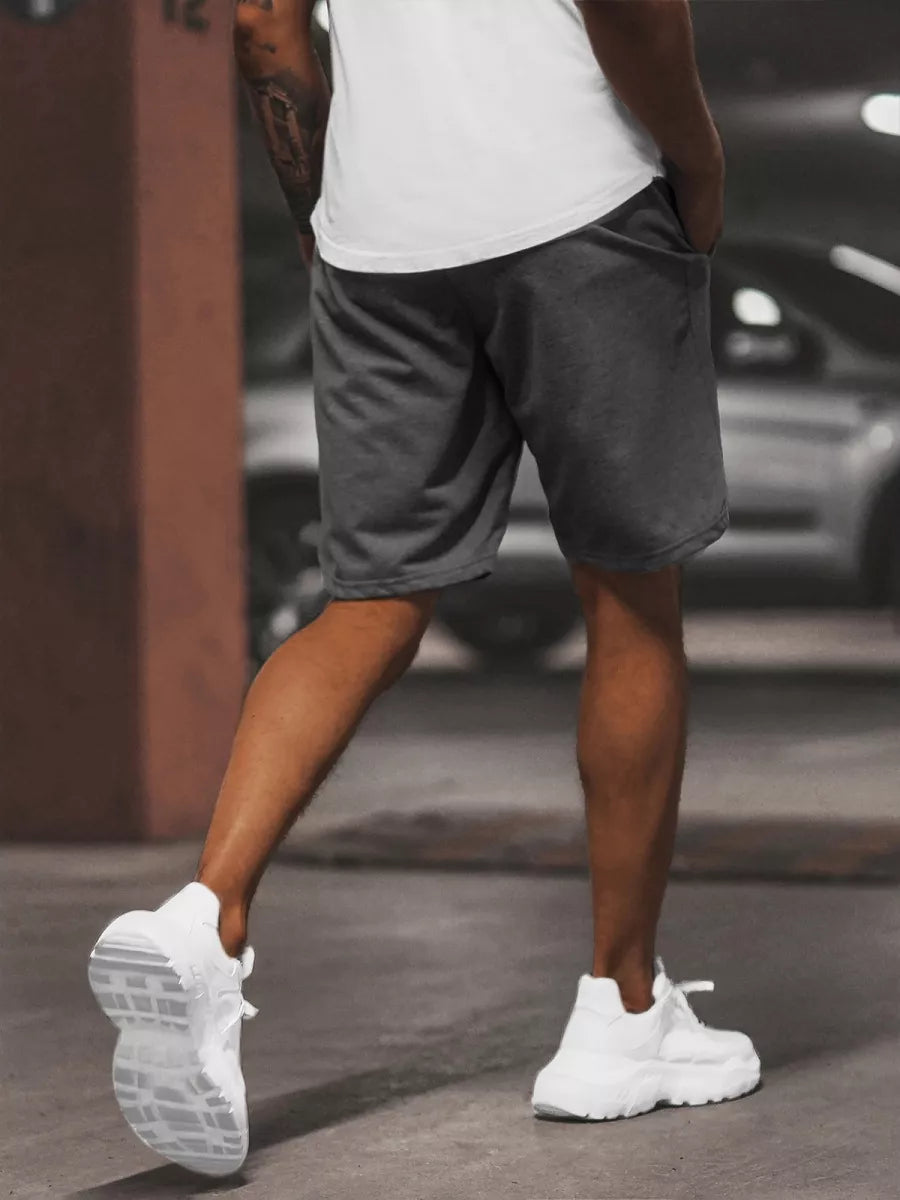 Tumši pelēki vīriešu sporta šorti Saravi