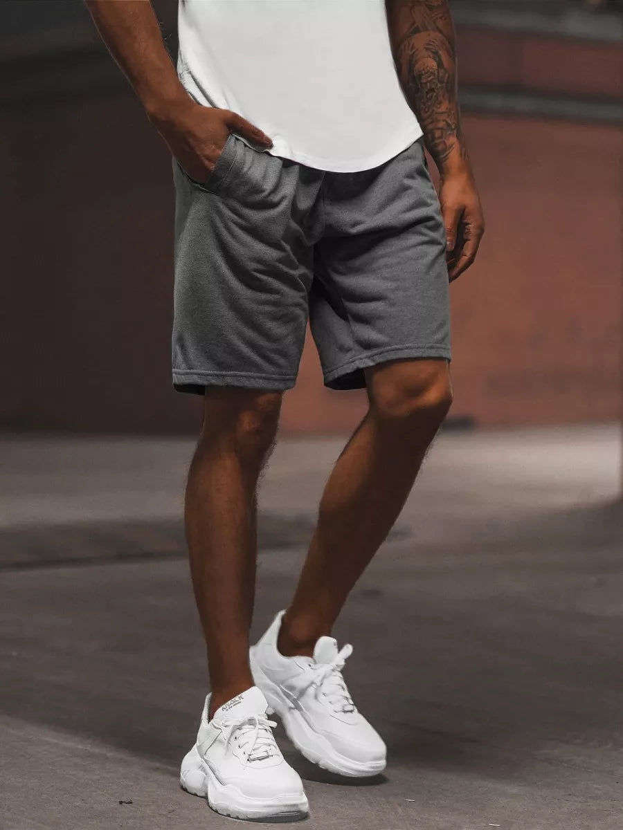 Tumši pelēki vīriešu sporta šorti Saravi