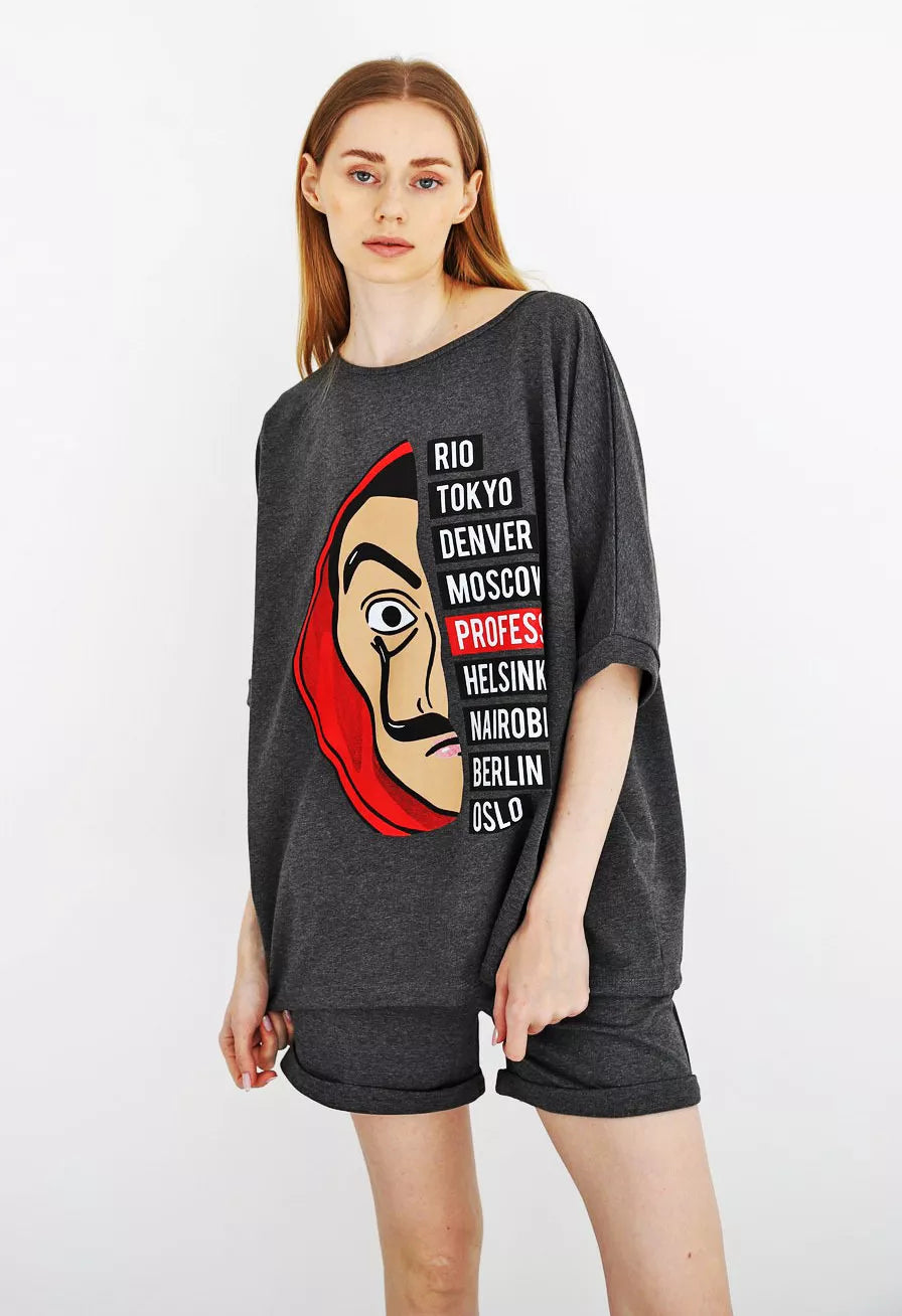 Tumši pelēks sieviešu komplekts Vendetta