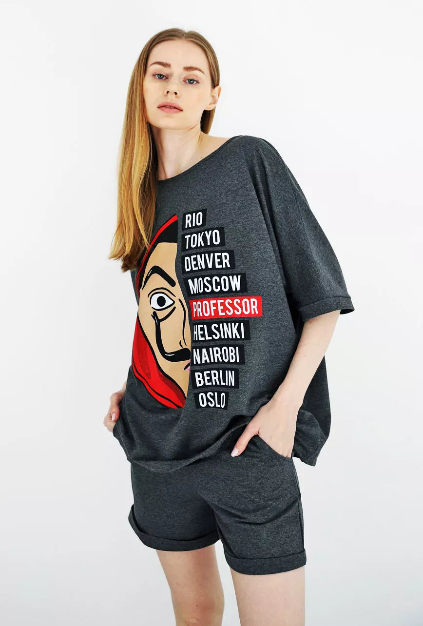 Tumši pelēks sieviešu komplekts Vendetta