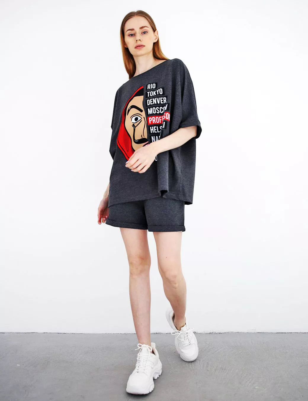 Tumši pelēks sieviešu komplekts Vendetta