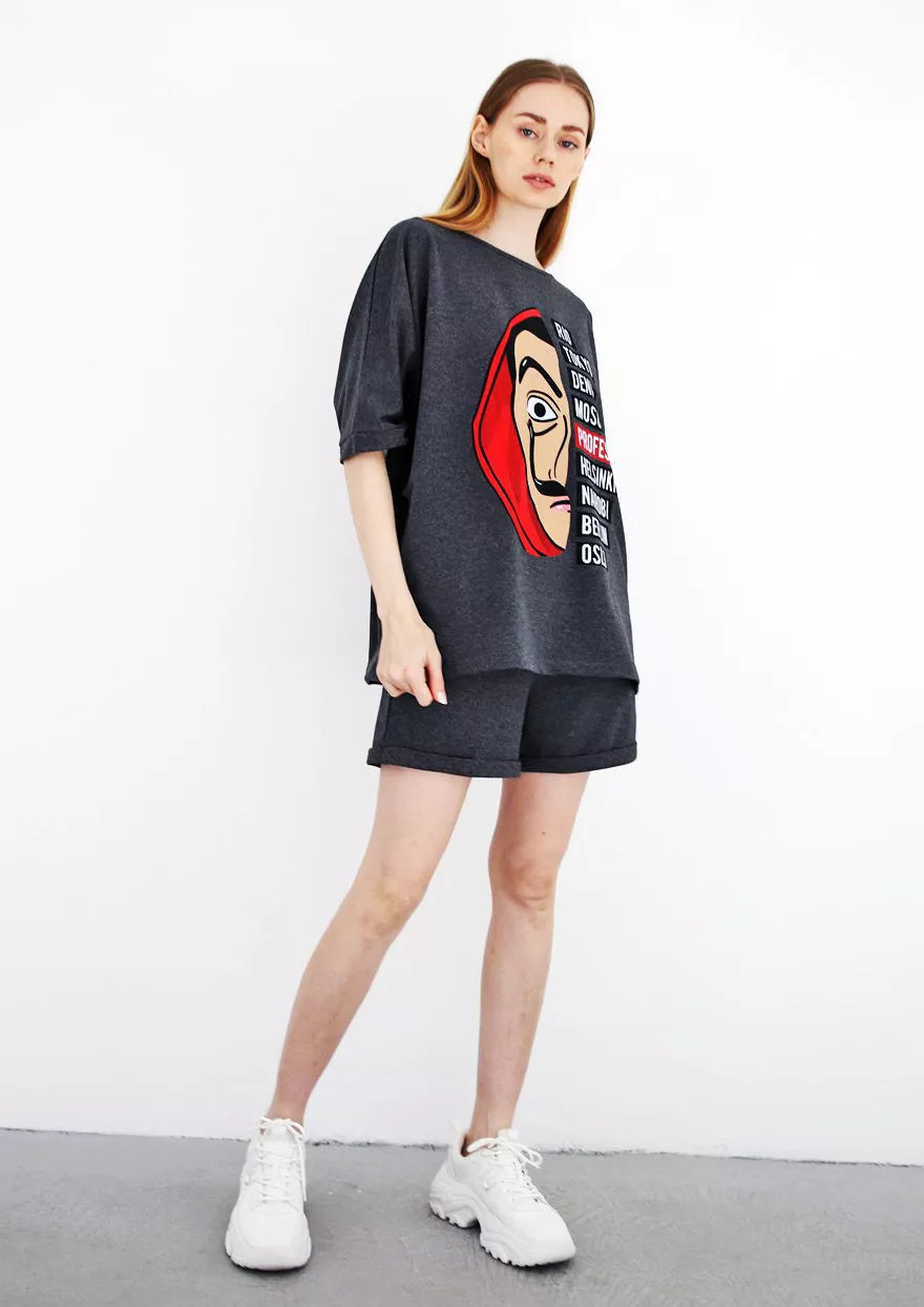 Tumši pelēks sieviešu komplekts Vendetta