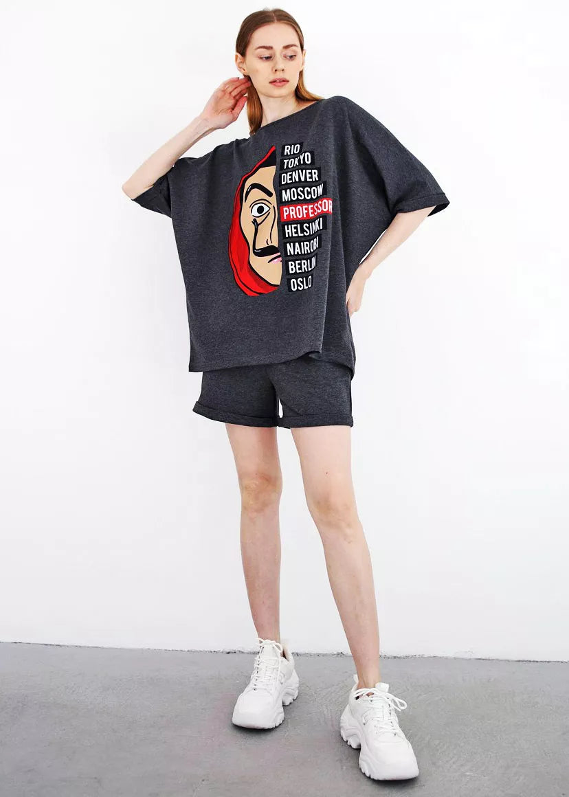 Tumši pelēks sieviešu komplekts Vendetta