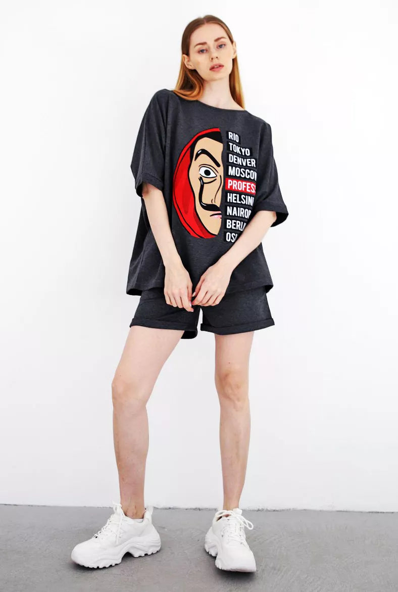 Tumši pelēks sieviešu komplekts Vendetta