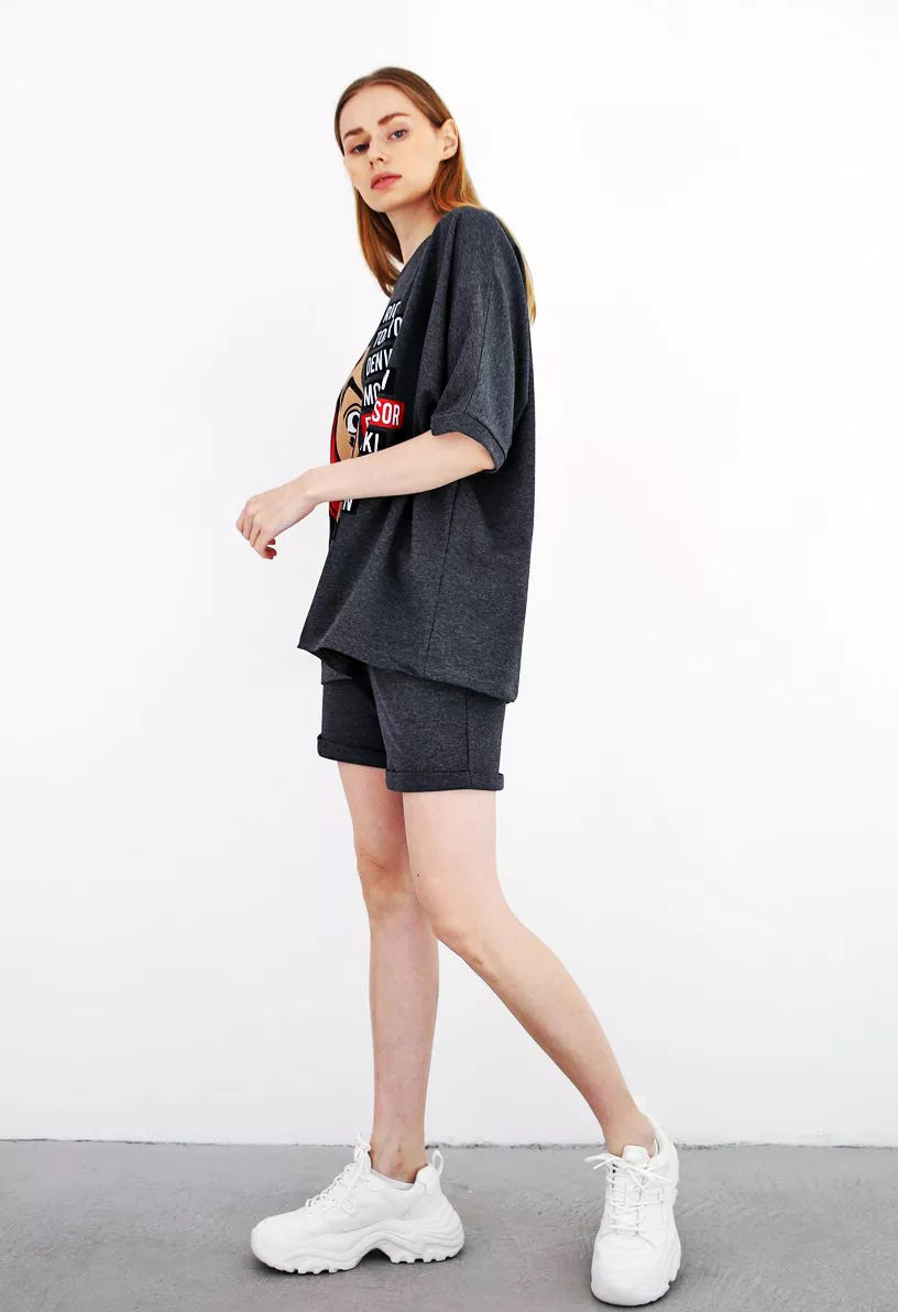 Tumši pelēks sieviešu komplekts Vendetta