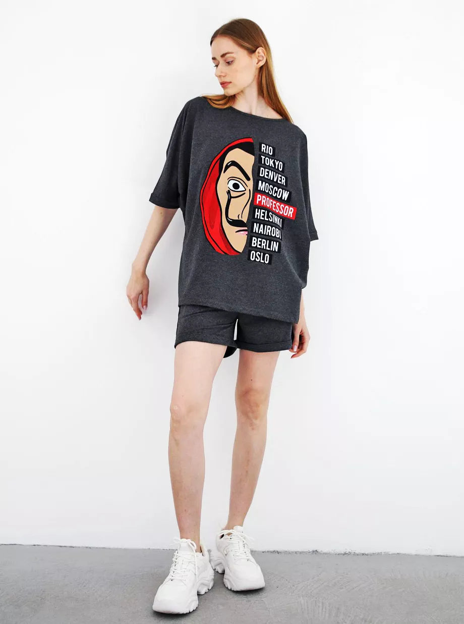 Tumši pelēks sieviešu komplekts Vendetta