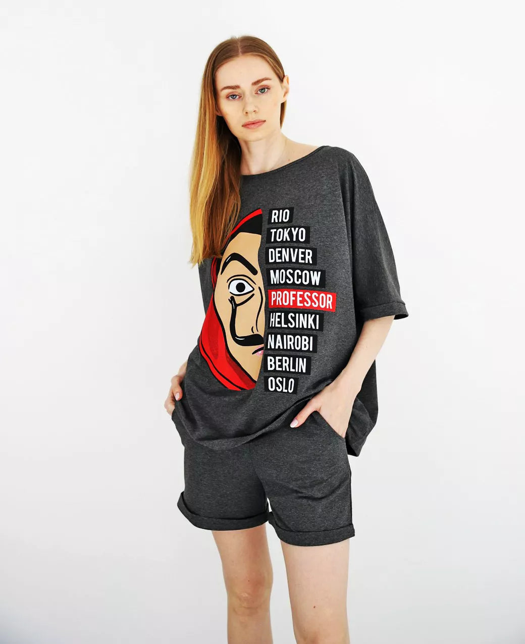 Tumši pelēks sieviešu komplekts Vendetta