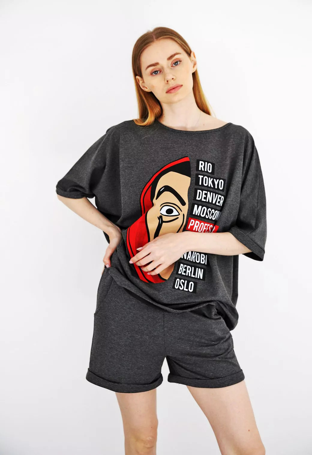 Tumši pelēks sieviešu komplekts Vendetta