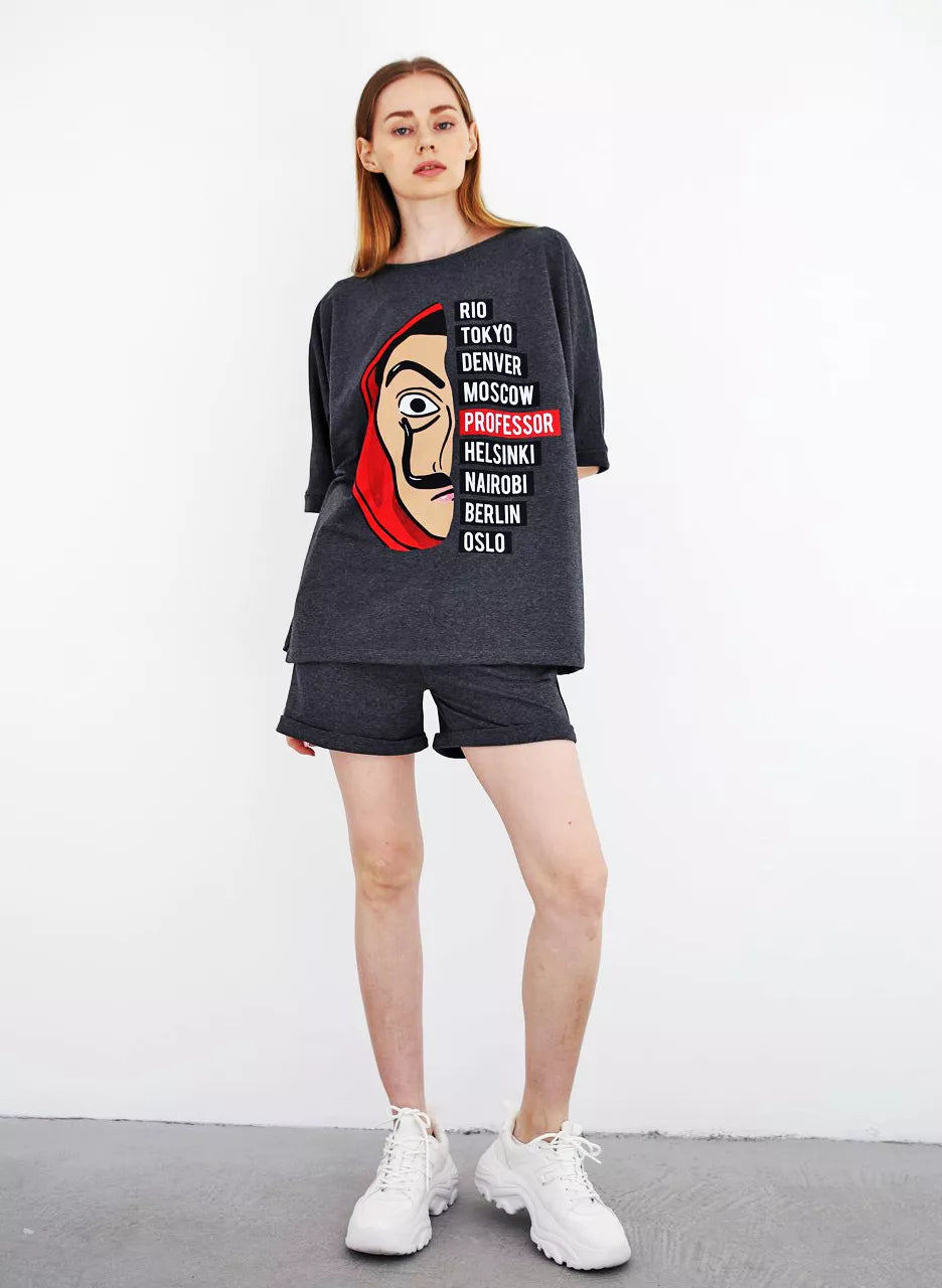 Tumši pelēks sieviešu komplekts Vendetta