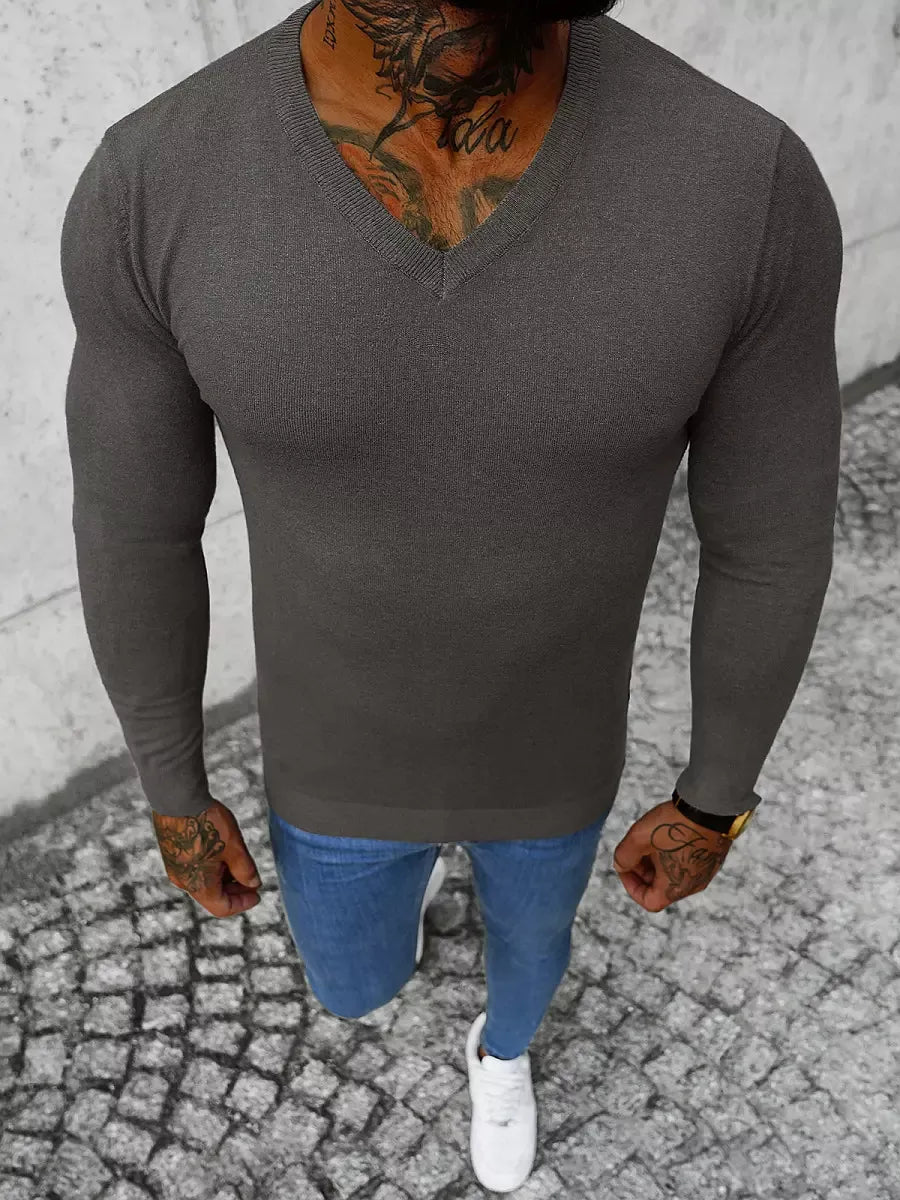 Tumši pelēks vīriešu džemperis Gozil