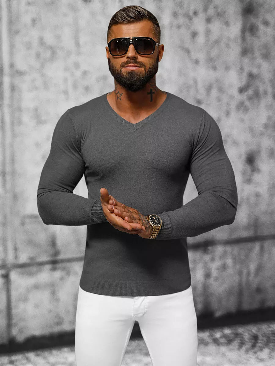 Tumši pelēks vīriešu džemperis Gozil