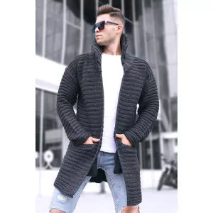 Tumši pelēks vīriešu džemperis Hira