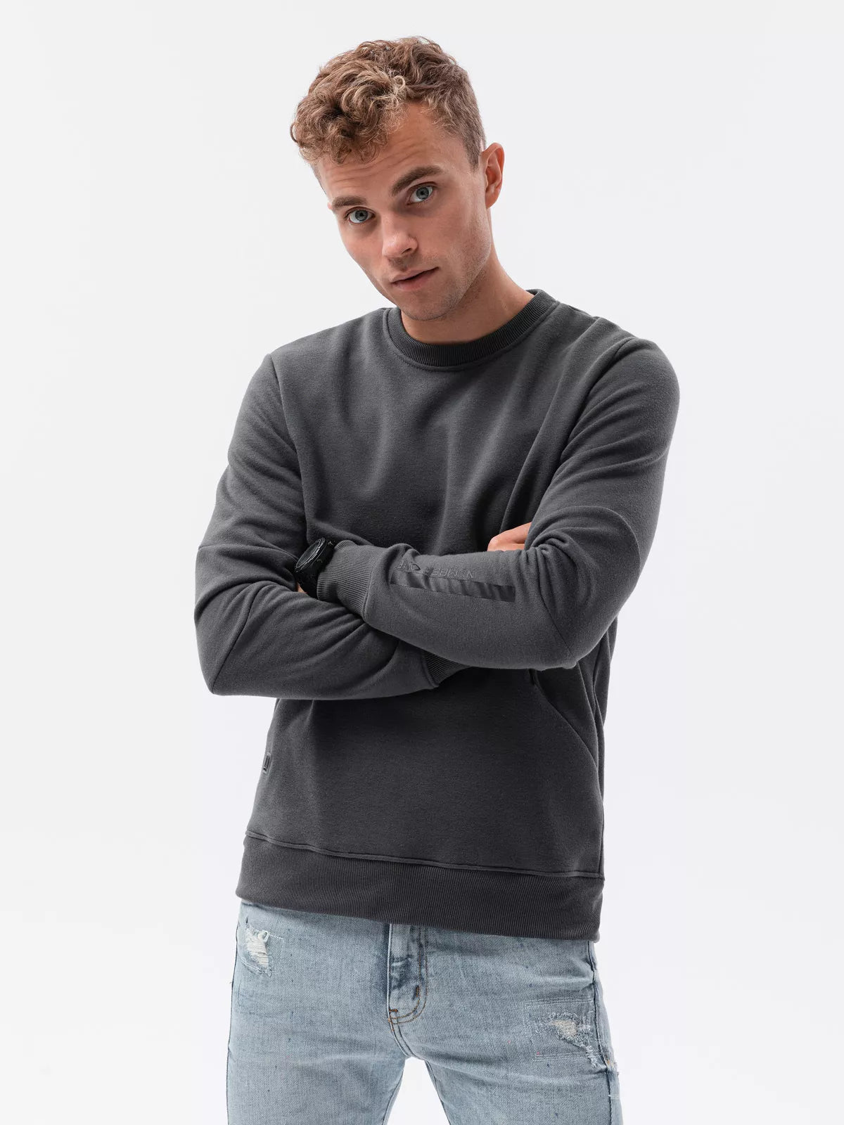 Tumši pelēks vīriešu džemperis Inor