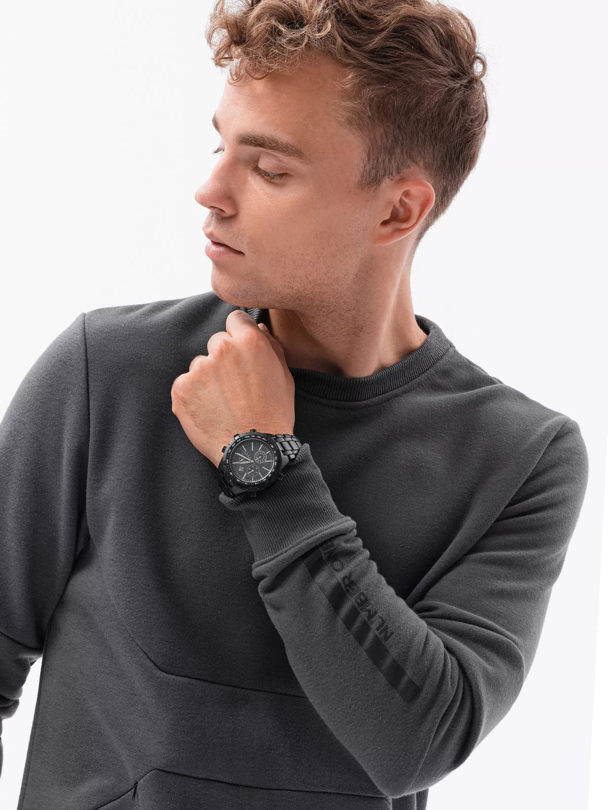 Tumši pelēks vīriešu džemperis Inor