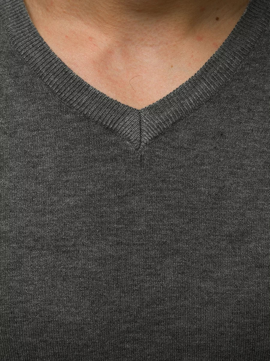 Vīriešu džemperis tumši pelēkā krāsā Robi