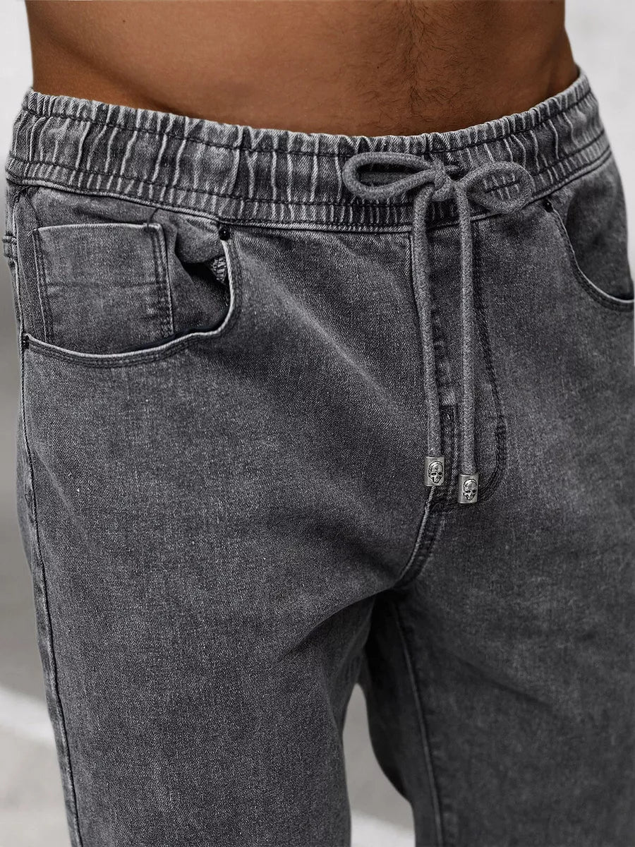 Tumši pelēkas vīriešu jogger bikses Nilum