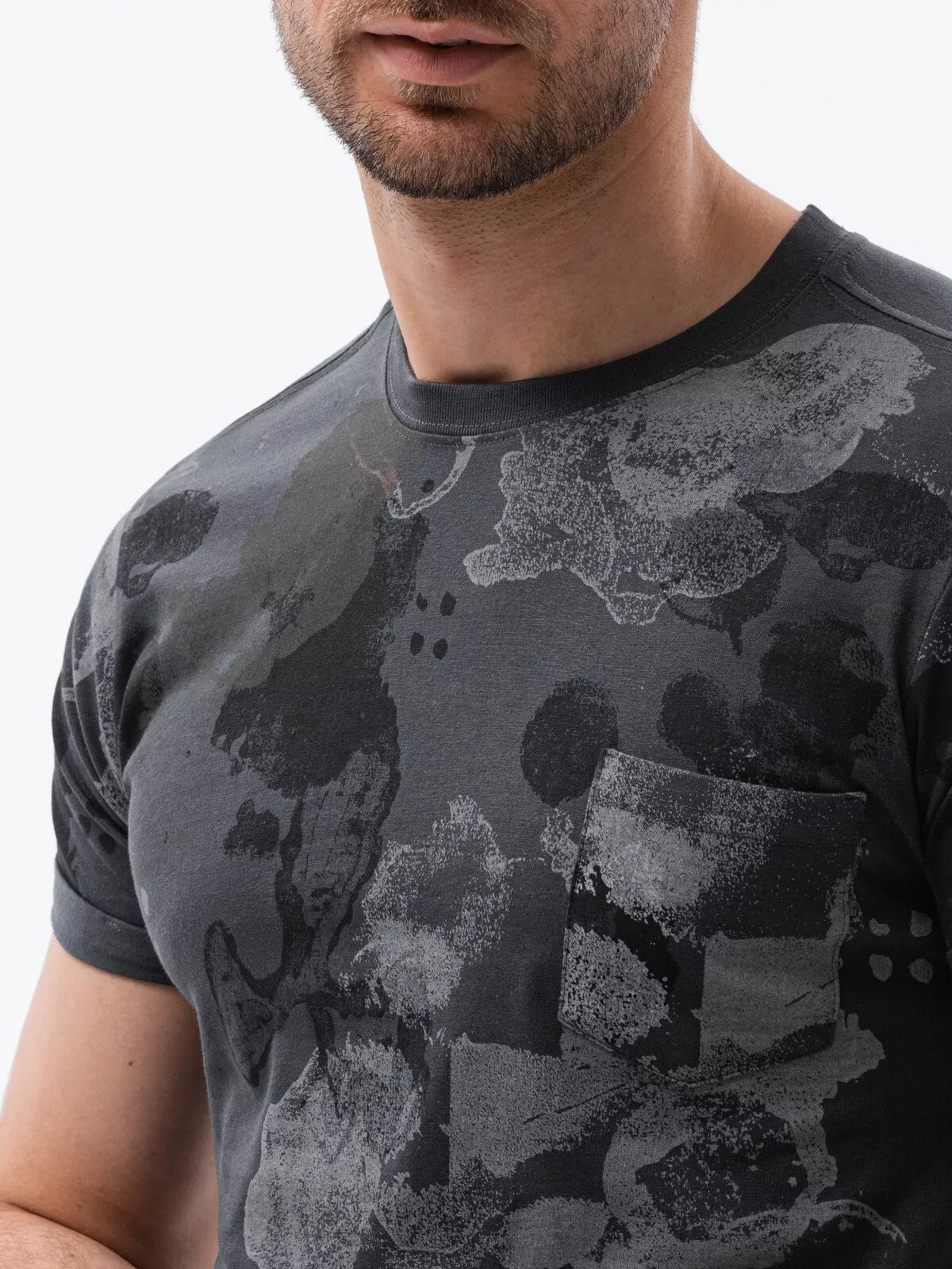 Tumši pelēks vīriešu T-krekls Komel