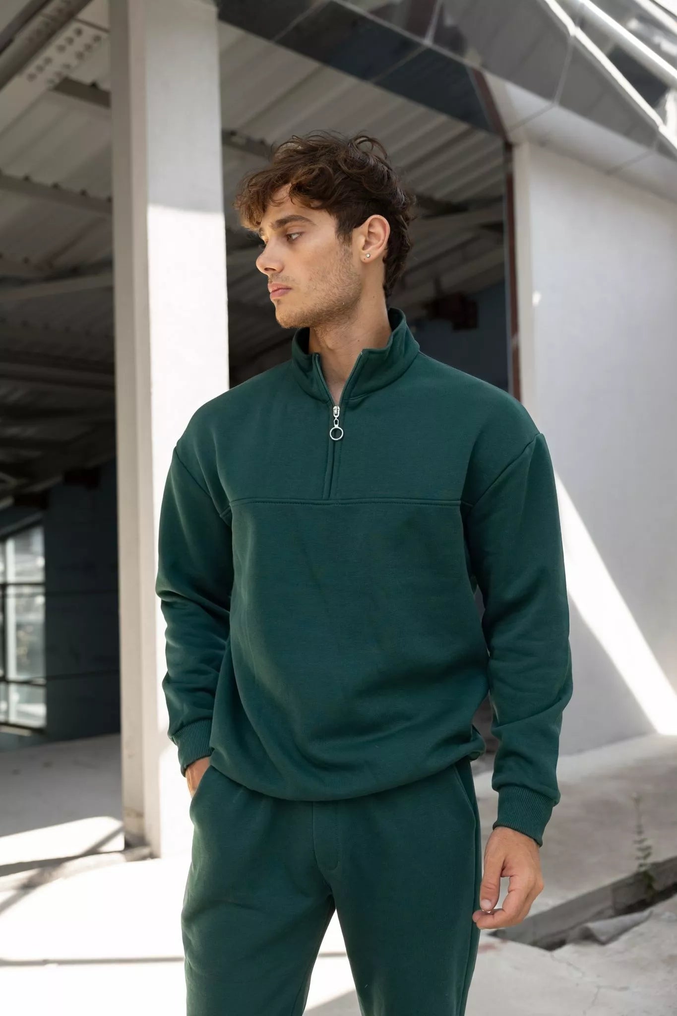 Tumši zaļš vīriešu uzvalks Gerol