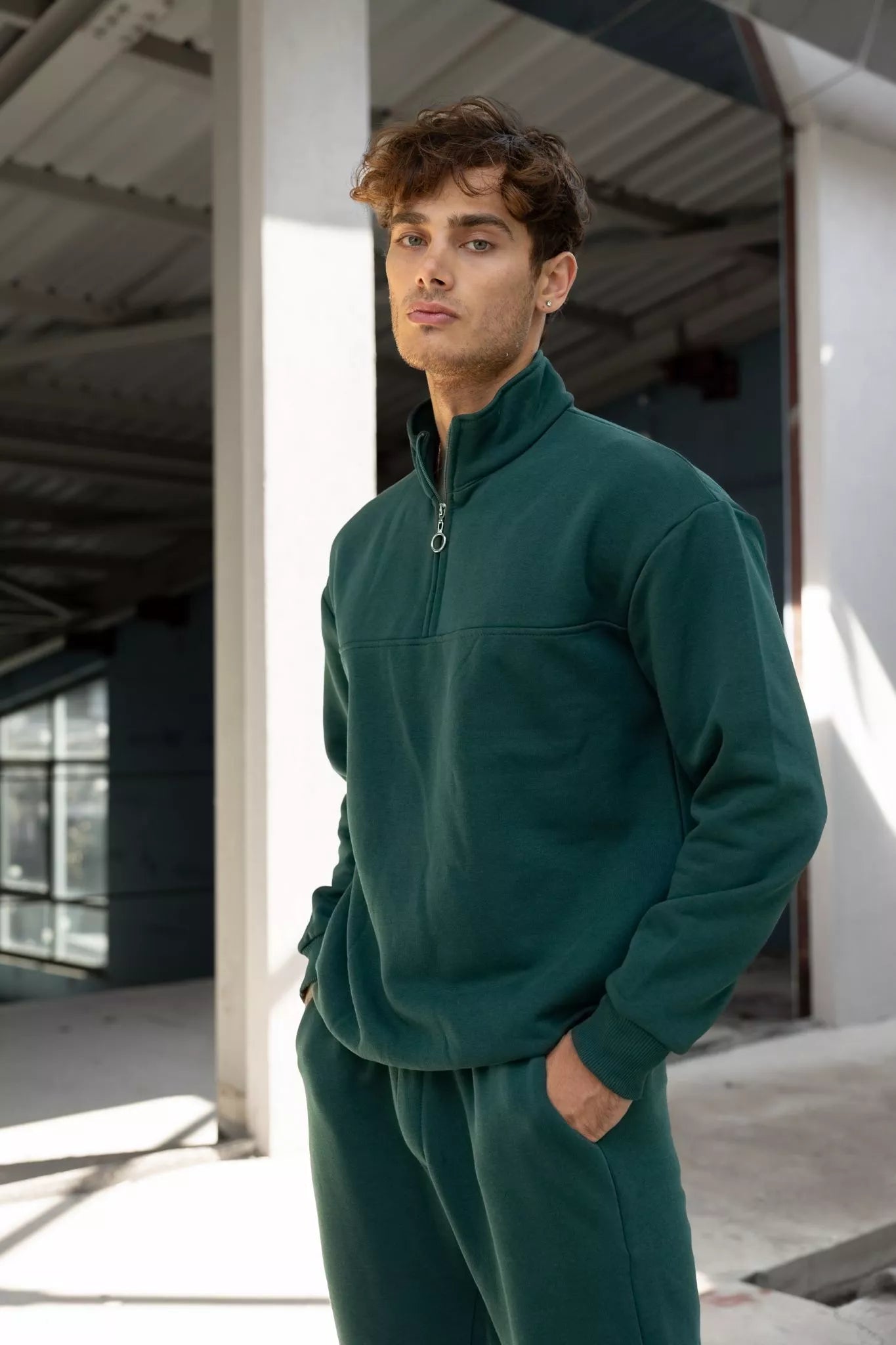 Tumši zaļš vīriešu uzvalks Gerol