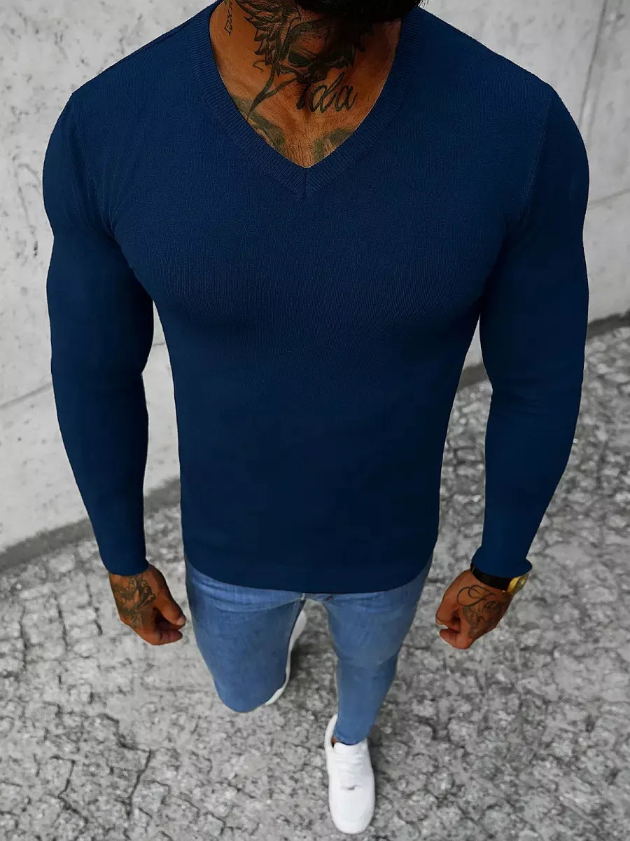 Tumši zils vīriešu džemperis Gozil