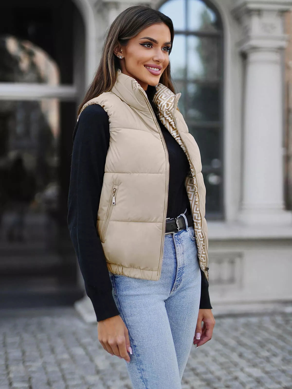 Veste brūnā krāsā Debor