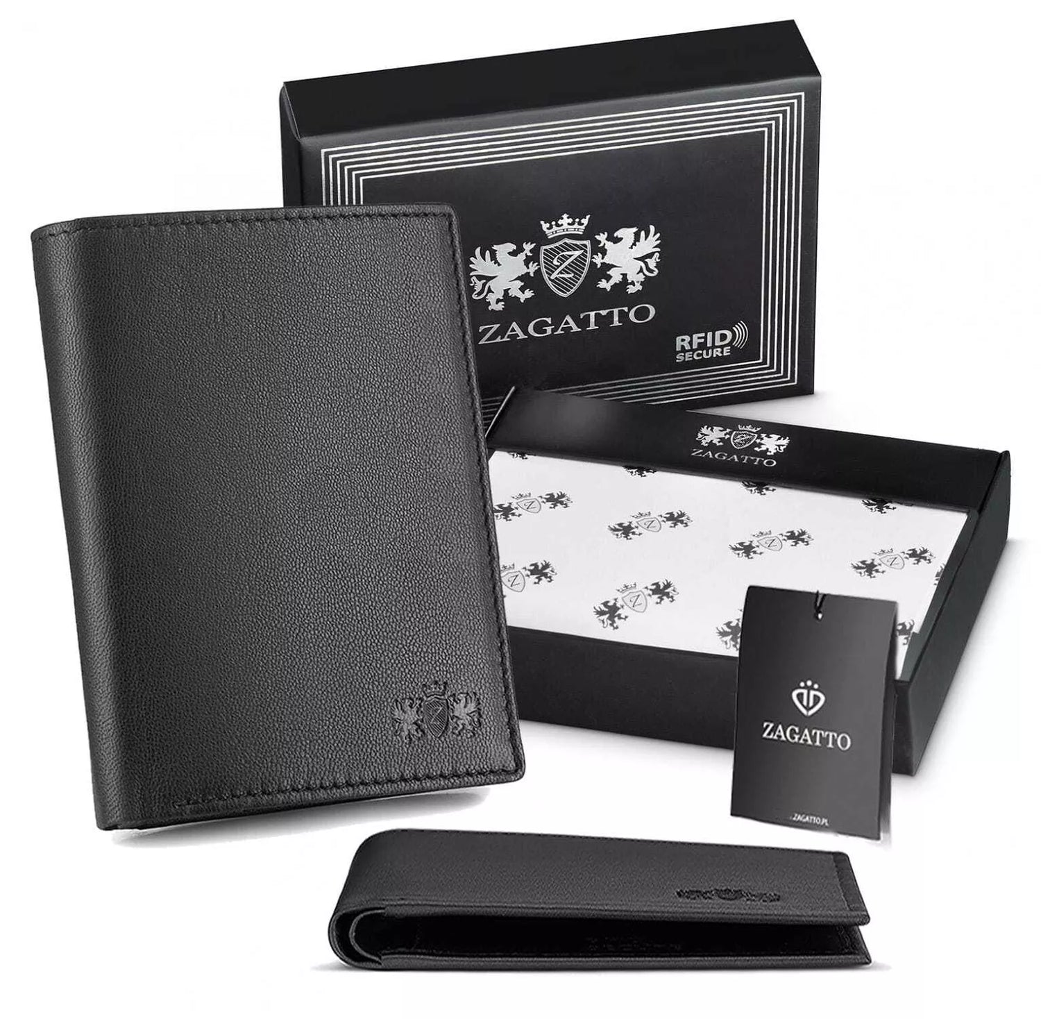 Vīriešu maks no īstas ādas Jake (melns) 