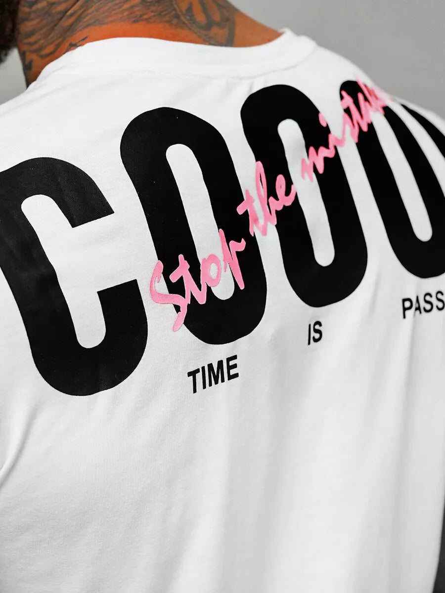 Vīriešu balts T-krekls Coool