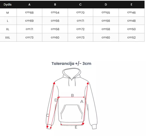 Vīriešu melns kapučjakas krekls Dani