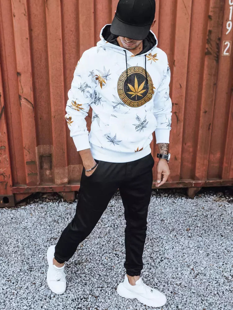 Vīriešu balts džemperis Rosser