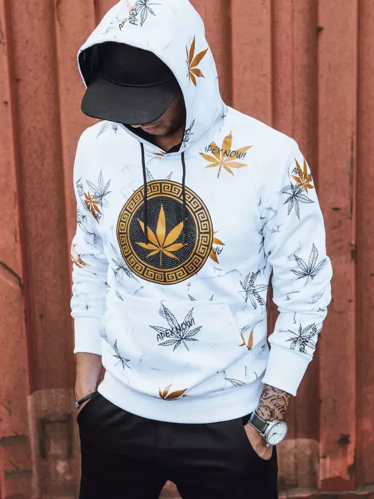 Vīriešu balts džemperis Rosser