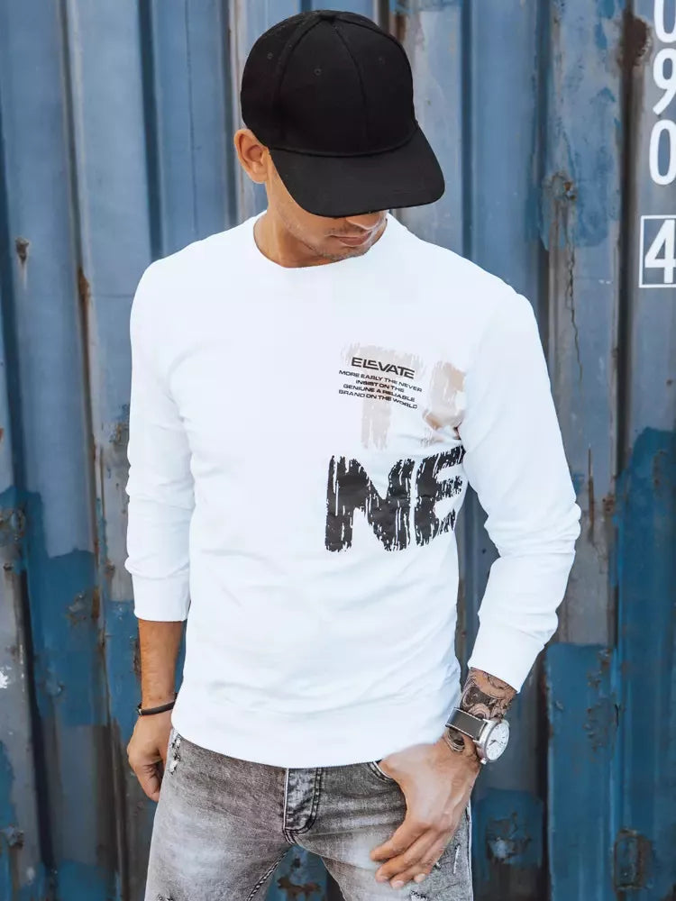 Vīriešu balts džemperis Vate