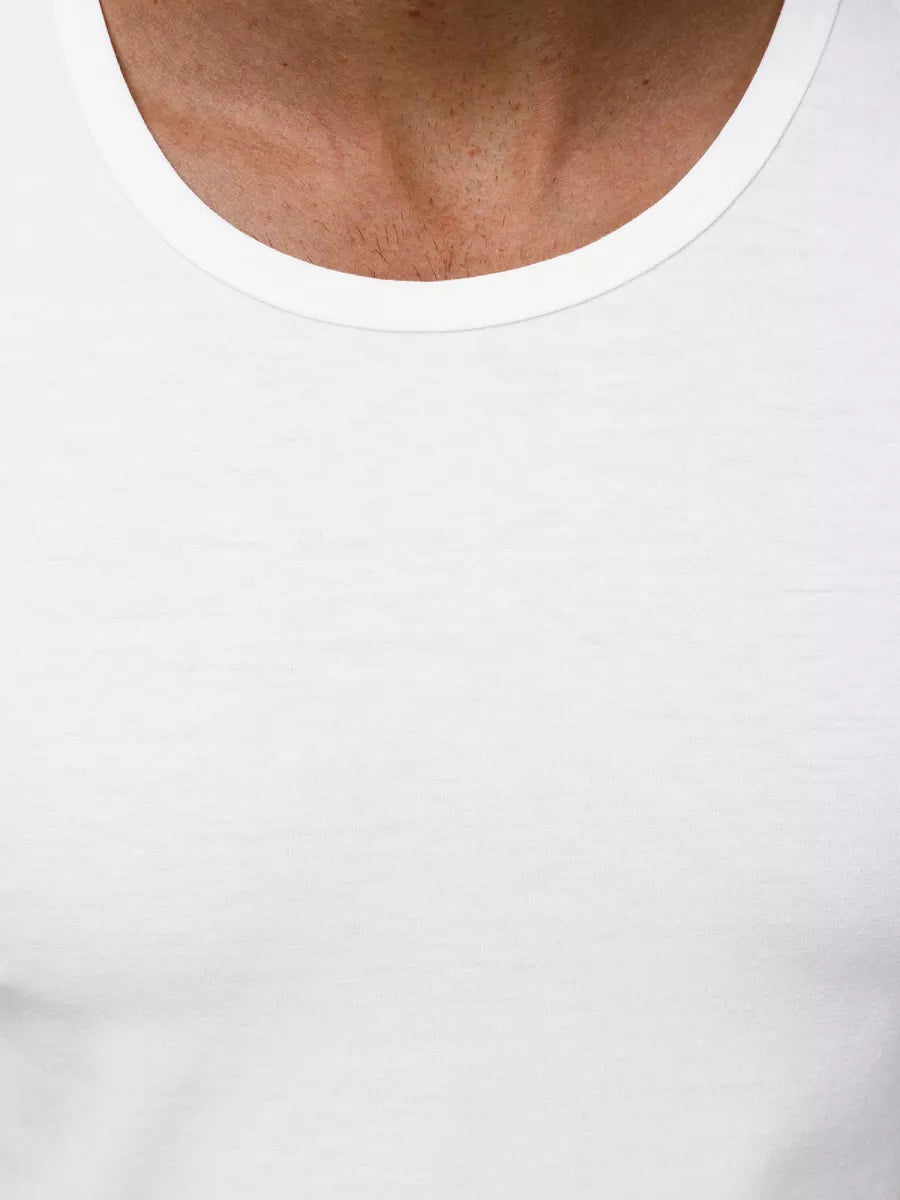 Vīriešu balts krekls bez piedurknēm Romul