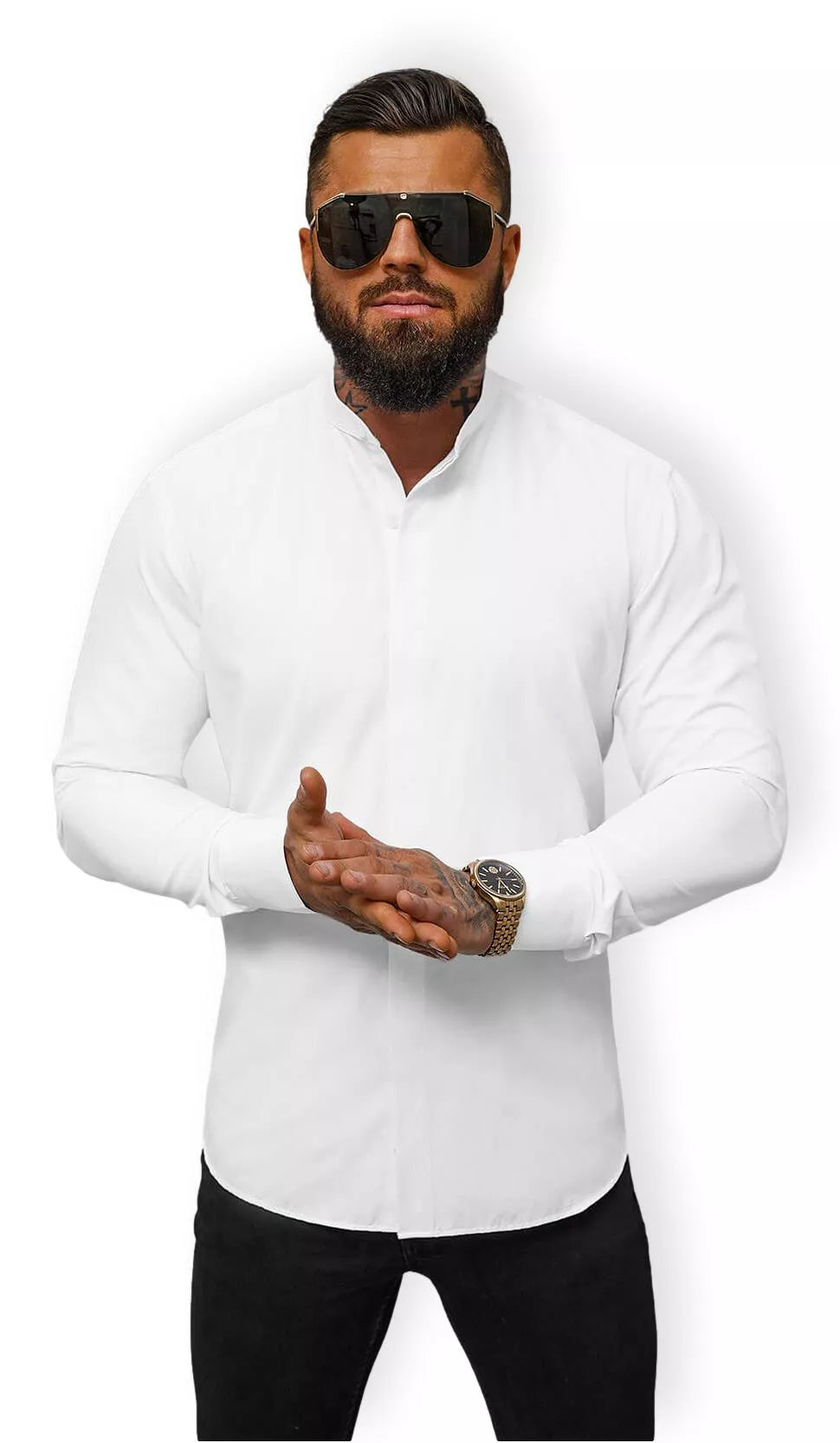 Vīriešu balts krekls Garonnā