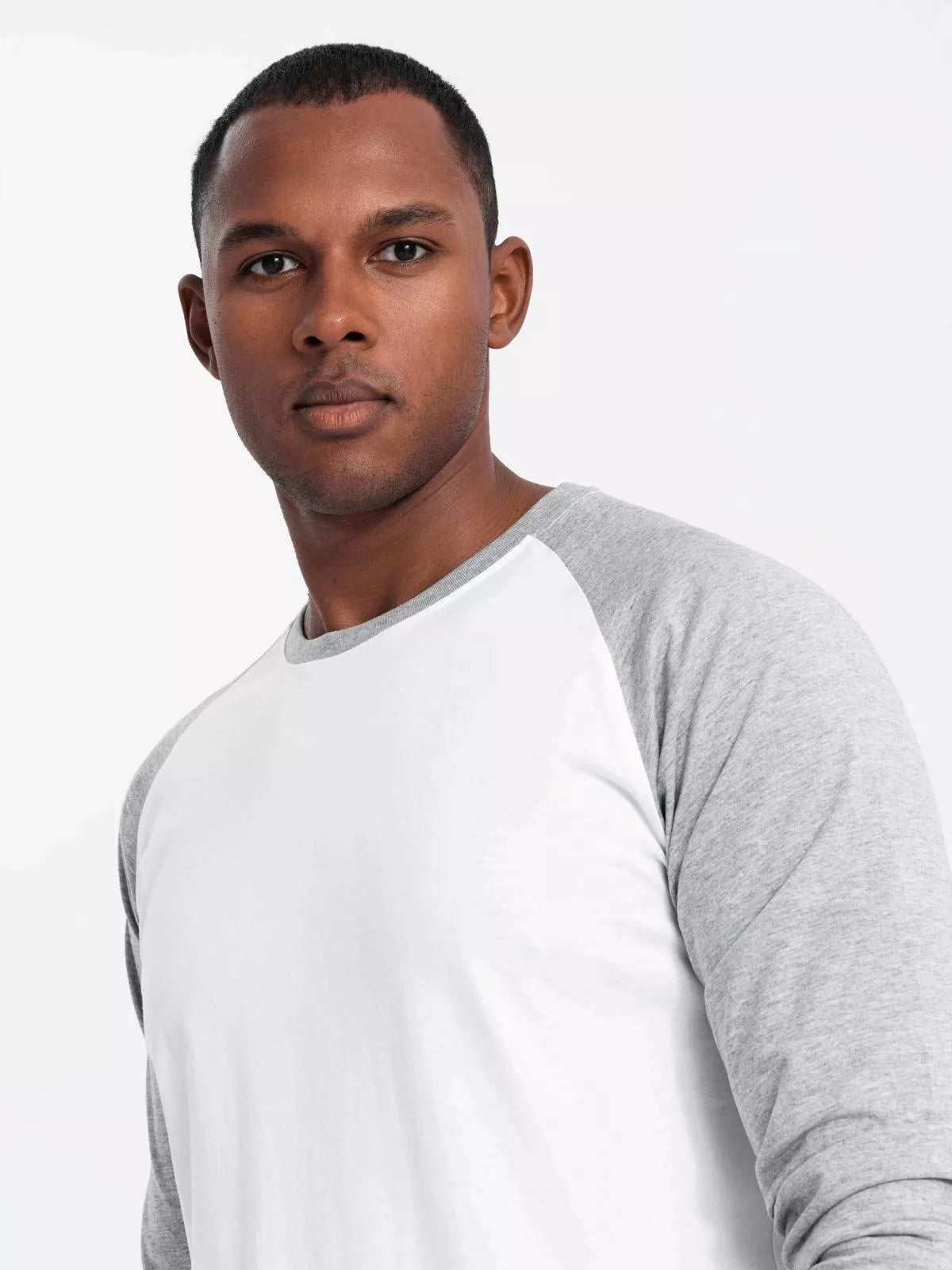 Vīriešu balts/pelēks garām piedurknēm T-krekls Artur