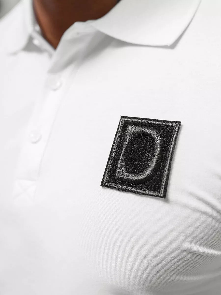 Vīriešu balts polo krekls Tirol